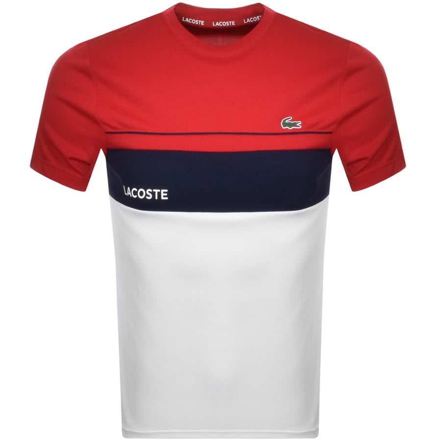 Alternative Image for ProductLacoste Sport Crew Neck Logo T Shirt Red1